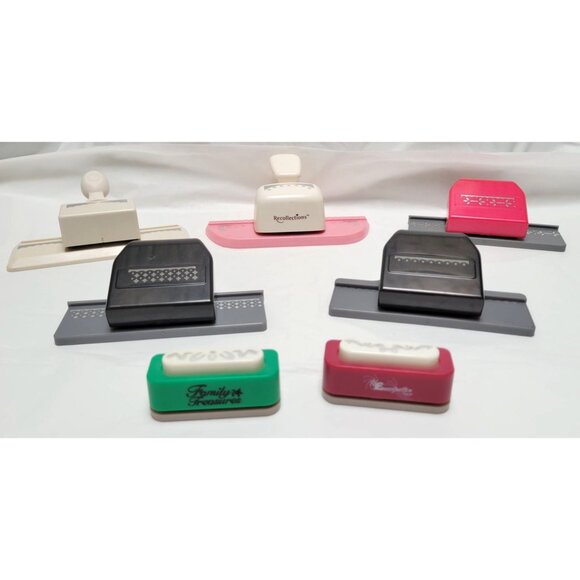 Lot of 7 Decorative Border Edge Paper Punches For Scrapbooking Crafts - Picture 2 of 11